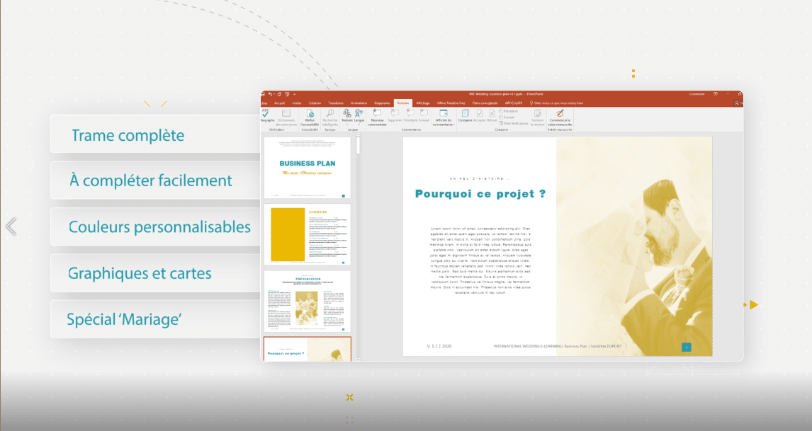 modèle de business plan pour wedding planner designer officiant